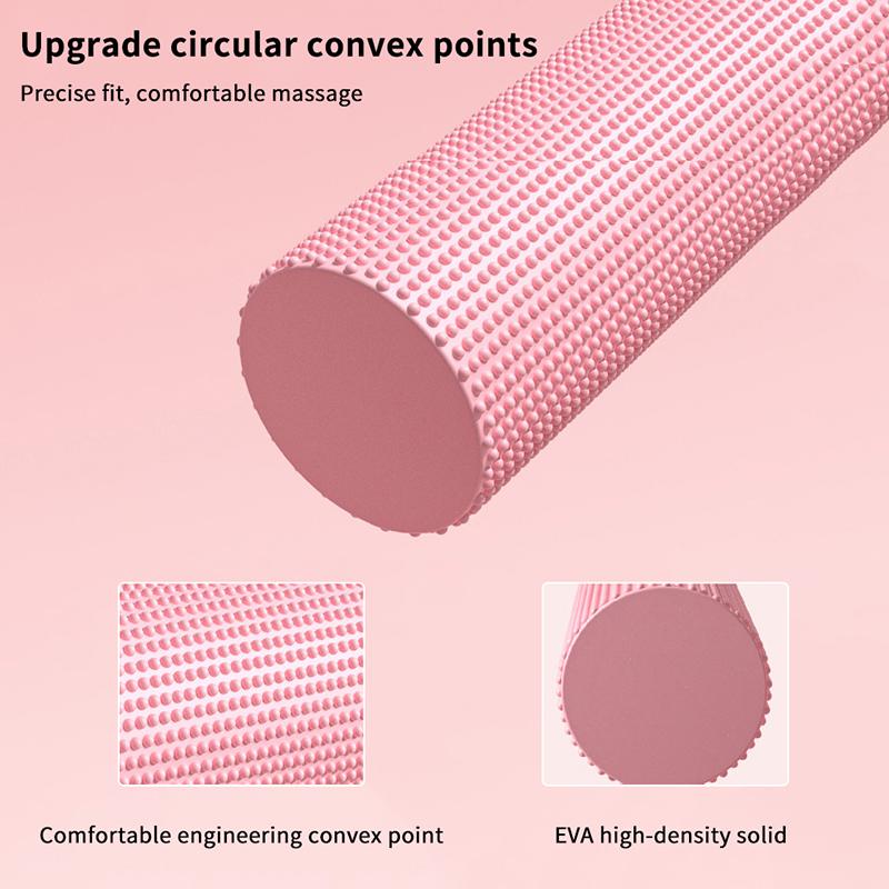 High Density EVA Foam Roller with Textured Bumps Deep Tissue Massage for Home Gym Yoga Post Workout Muscle Soreness Relief