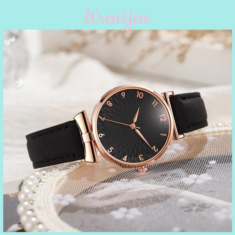 Womens Leather Belt Watch With Quartz Movement And Calendar For Casual Office Wear