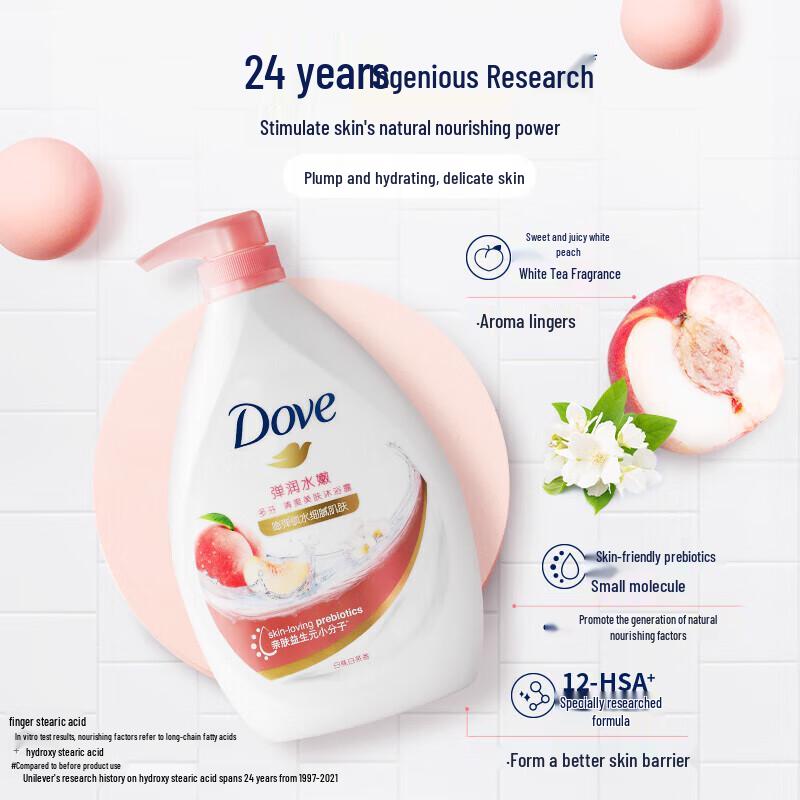 Dove Elastic & Hydrating Peach Shower Gel