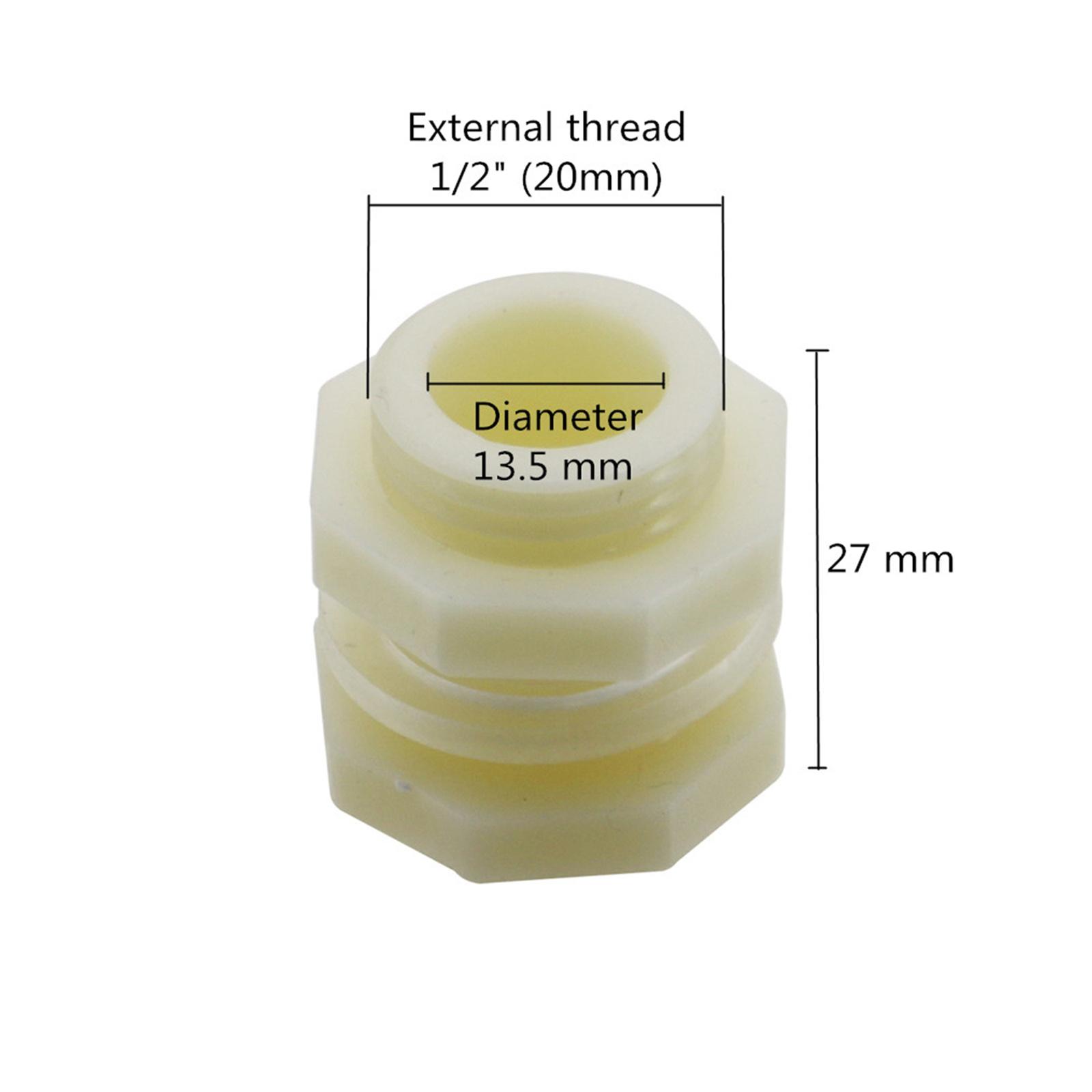 

1/2 3/4 Male Thread ABS Plastic Water Tower Connector 1/2 3/4 1 1.2 1.5 2 Female Thread Fish Tank Drain Pipe Fitting 1Pc