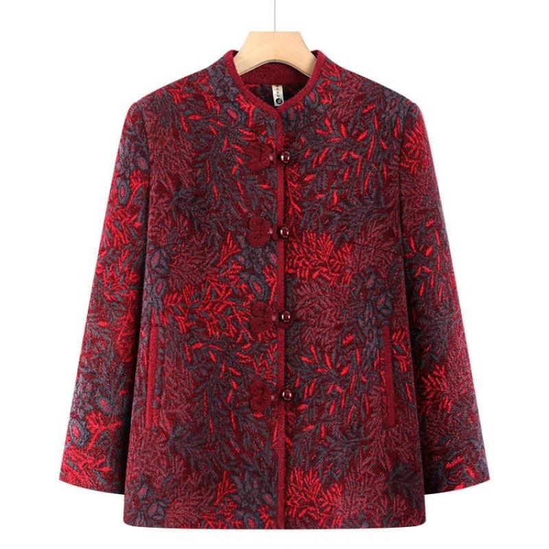 Coat winter thickened clothes autumn and winter velvet old lady year 0 coat