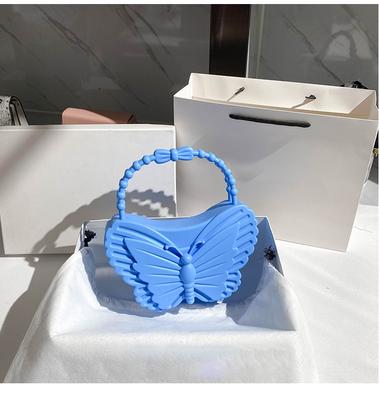 Neue Schmetterling Damen PVC Mode Jelly Süße Taschen Outdoor Picknicktaschen Lässiger Modetrend Damentasche