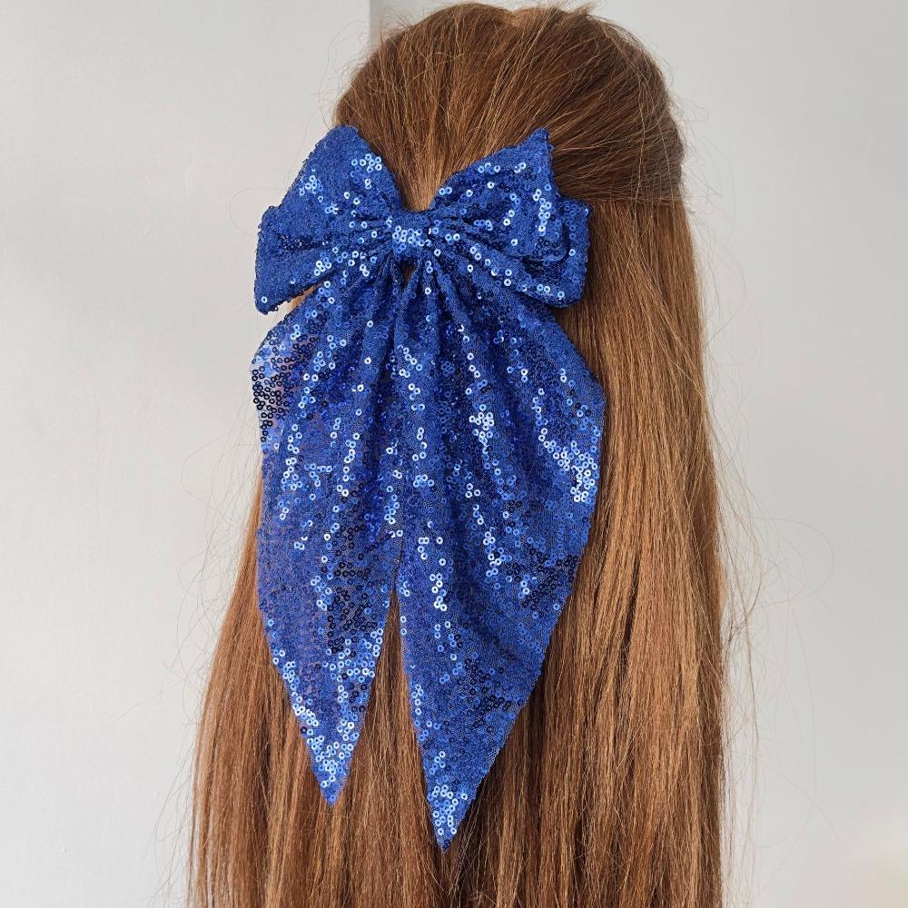 Big Bows Sequin Bow Hair Clip Handmade Bowknot Hair Accessories Party Accessories