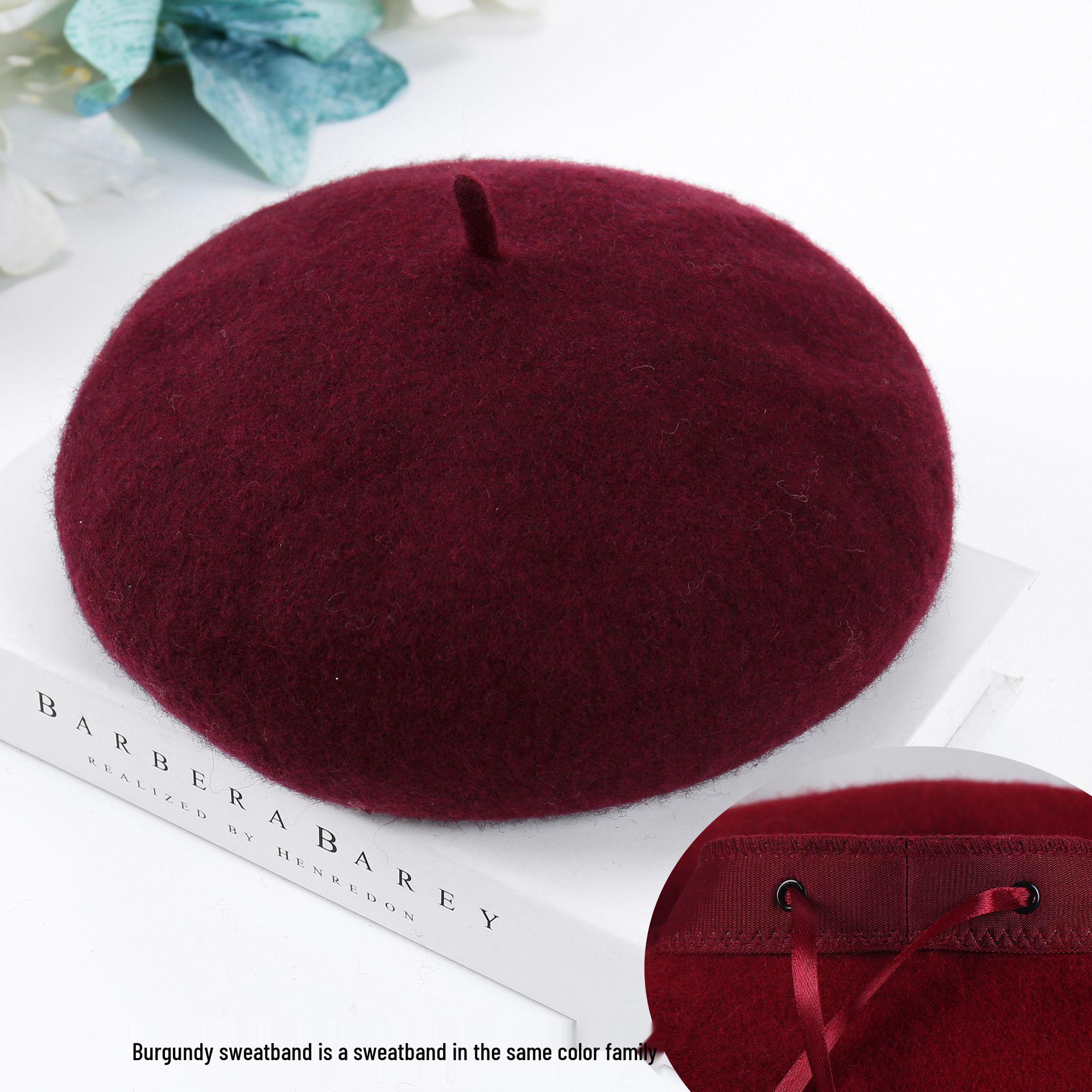 

New Women s Wool Felt Beret: Autumn/Winter Warm Painter Pumpkin Hat. Adjustable