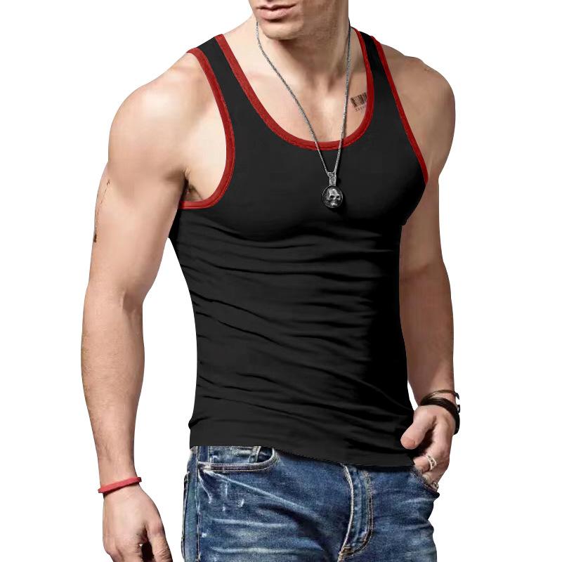 New Men's Vest Hurdle Sports Casual Vest Male Summer Base Multi-color Undershirt Vest