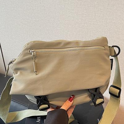 2025 Summer New Fashionable Large-capacity Women's Bag Oxford Cloth Messenger Bag Shoulder Underarm Bag Fashionable Small Square Bag