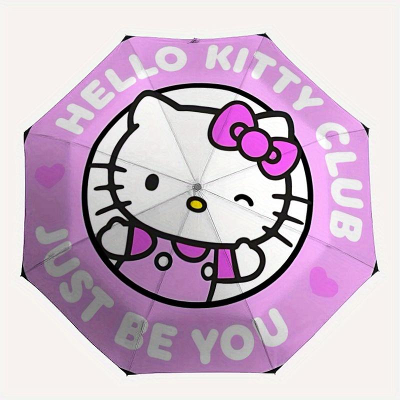 

1pc Hello Kitty Auto Cute Umbrella Durable Iron Frame & Plastic Handle, Gift for Men & Women,Best Gift, Playful Design y250826187