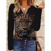 Women'S Long-Sleeve Zip-Up Style T-Shirt, Casual And Elegant, Suitable for Autumn And Winter