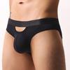 Men Briefs High Elasticity Fit Tight Cut Panties Solid Color Striped Print Breathable Mesh Underwear Smooth Wiring Low Waist Panties