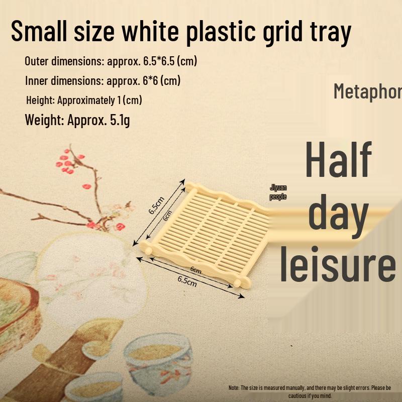 Bamboo Tic-Tac-Toe Coaster & Tea Tray - Woven Retro Chinese Tea Mat Holder for Photography Props