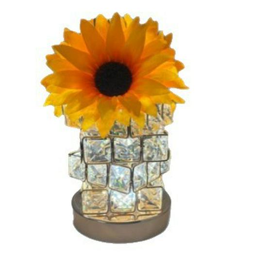 Sunflower Crystal LED Night Light - Rose Design for Bedroom or Desktop Décor, Perfect Birthday Gift