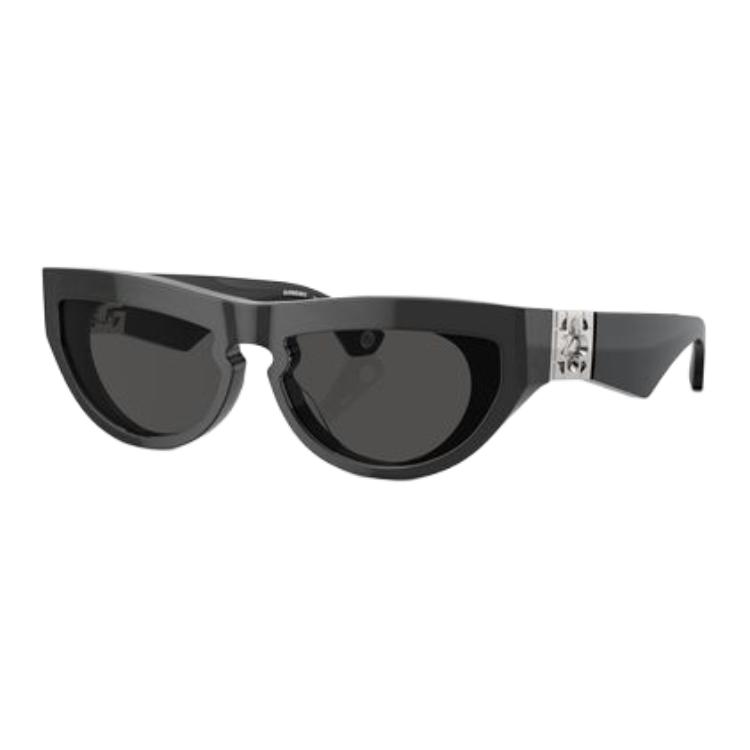 Burberry Graphic Acetate Cat Eye Irregular Sunglasses Women's Black