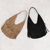 Suede Fringe Semi-shoulder Bag