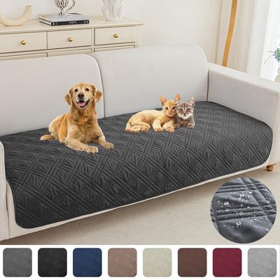 1 pièce Housse de siège de canapé pour animaux de compagnie à carreaux anti-salissure Antidérapante pour lit de chiens et chats Matelas Anti-rayures de chat L Coussinets pour canapé Housse de protection Salon