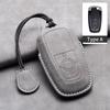 Leather Car Key Case Cover for Ford Edge Fusion Mustang Explorer F150 F250 F350 Ecosport Edge S-MAX Ranger for Lincoln Mondeo