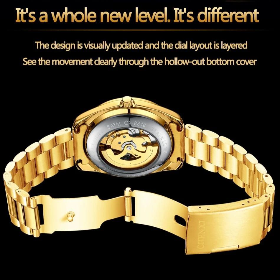 CHENXI 8806 2024 Top Brand Men Watch Luxury Automatic Mechanical Waterproof Relog Chenxi Dorado Business Wrist Watch