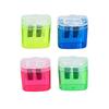 Dual Hole Pencil Sharpener With Geometric Design For Students And Office Use