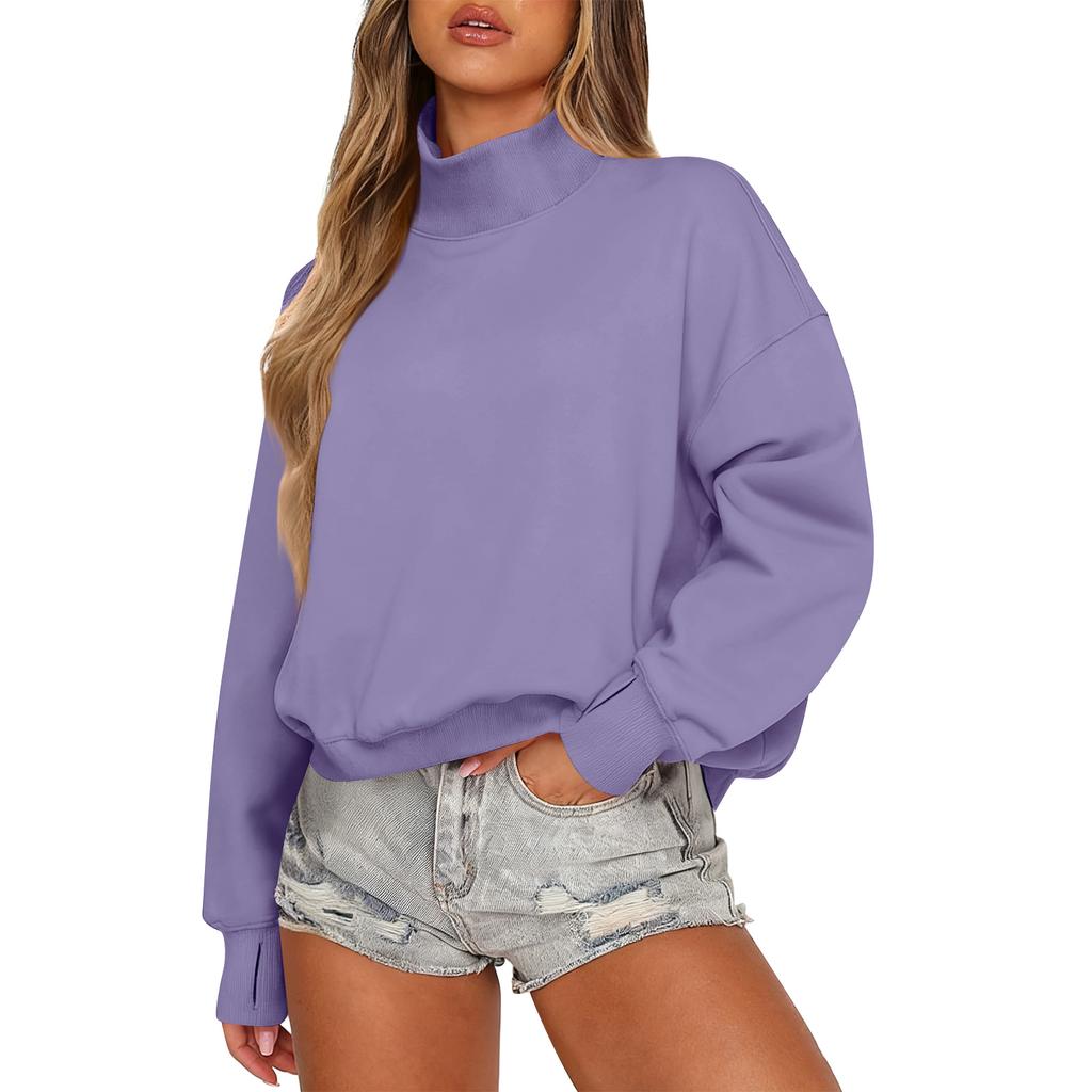 Damen Sweatshirt Langarm Lässig Bequem Locker Leicht Damen Sweatshirt