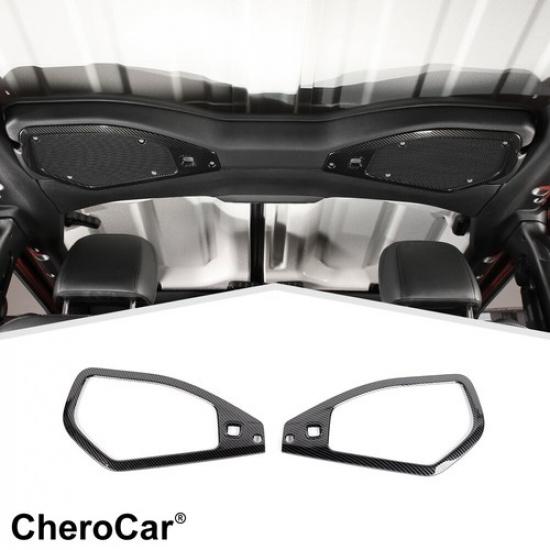 

2pcs Car Top Roof Speaker Box Cover Bezels Ring Trim For Jeep Wrangler JL JT 24+