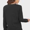 New 2023 Autumn/Winter European & American Women's Solid Color Round Neck Long Sleeve T-shirt
