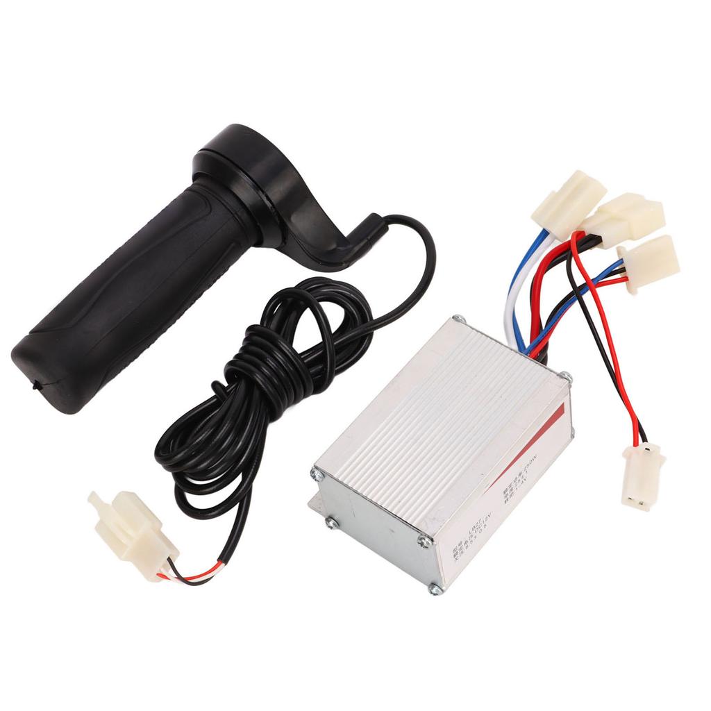 12V 250W Brush Motor Controller with Throttle Handle Kit Aluminum Shell 3 Wires Controller Long Wire Handle Set