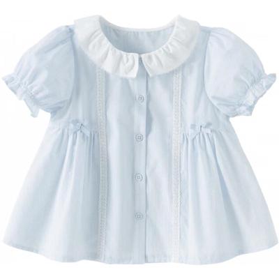 DAVE & BELLA Girls' Striped Short Sleeve Shirt