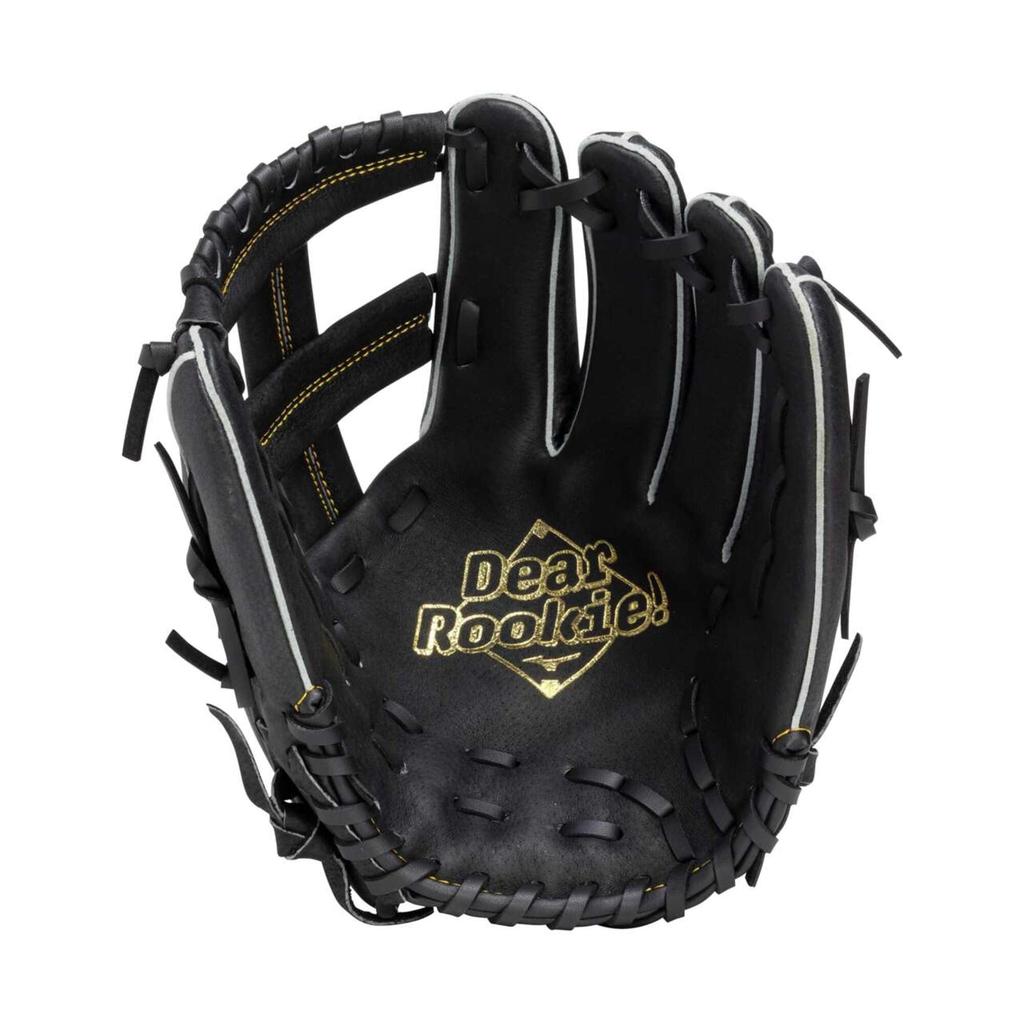 [Mizuno] Mizuno Official Store Exclusive Baseball Glove, Soft Baseball Glove, DEAR ROOKIE, All-Rounder/Size 9, 1AJGR00900 09 Black, Right-Handed Throw