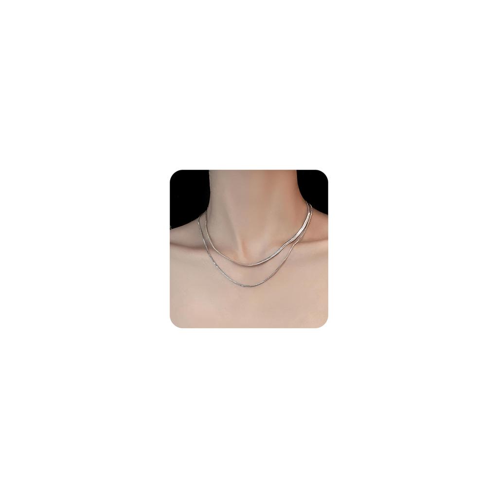 Thin Snake Gold Thin Snake Necklace Chain Stainless Steel [Tasiso] Necklace, Silver, Unisex, Chain, Hypoallergenic, Chain, Chain, Set, Women's