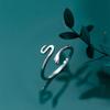 Cute Dolphin Adjustable Ring Silver Smooth Surface Animal Band For Women Party Jewelry Gift Accessories