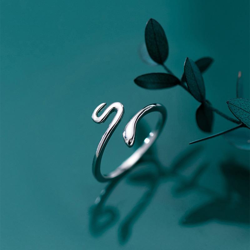 Cute Dolphin Adjustable Ring Silver Smooth Surface Animal Band For Women Party Jewelry Gift Accessories