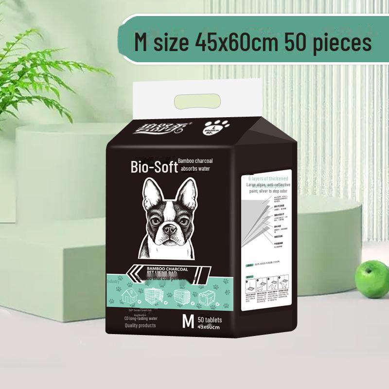 Windelunterlagen aus Bambuskohle für Hunde – Verdickte Einweg-Uriniermatten für Haustiere