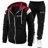Women's Heartbeat Print Hoodie & Sweatshirt Sportswear Set - Spring/Autumn Casual Style