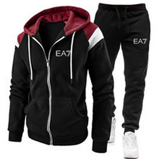 Women's Heartbeat Print Hoodie & Sweatshirt Sportswear Set - Spring/Autumn Casual Style