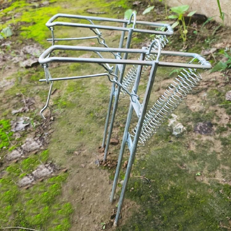 Ground Rod Support Bracket Automatic Double Spring Angles Fishing Rod Stand Rack