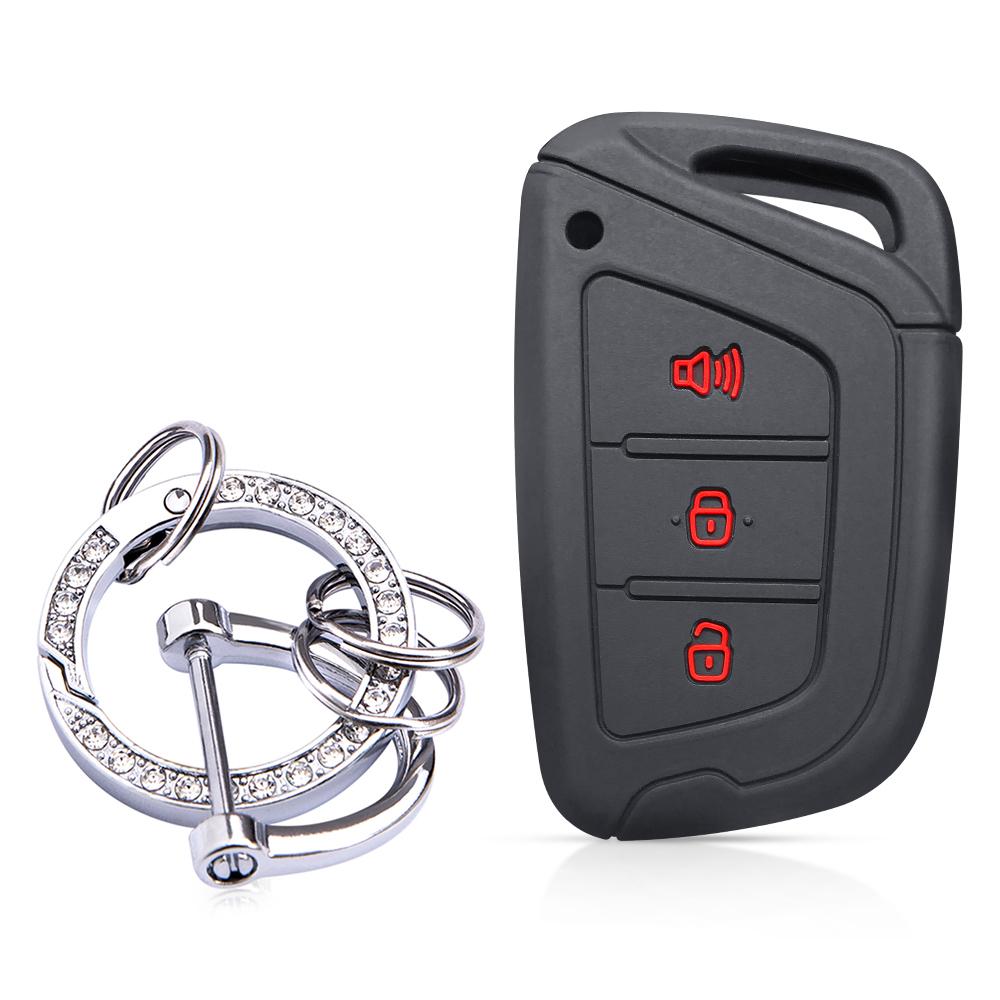 Silicone Car Key Case Keychain Holder Key Cover Fob For JAC JS4 J7 E-JS4 S2 S3 S4 S5 S7 JIAYUE A5 X4 X7 IC5 IEV T50 T8 Refine M6