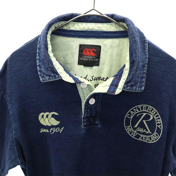 CANTERBURY OF NEW ZEALAND Logo patch Long sleeve Lager shirt M Polo shirt Men's Used