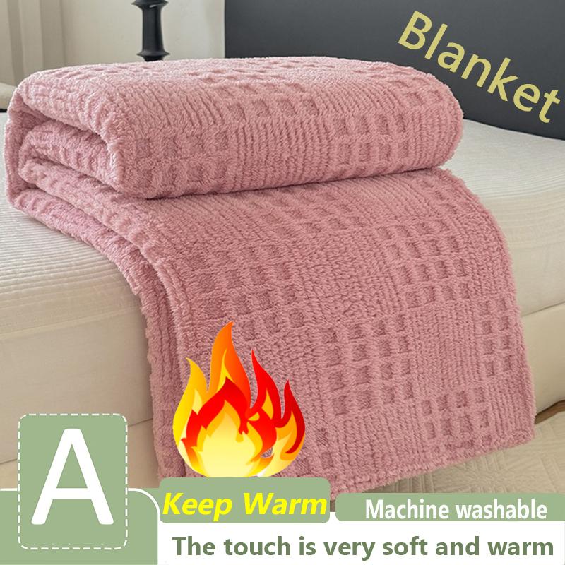 2025 Warme Dicke Decke Tafu Fleece Einfarbig Jacquarddecke Multifunktionale Überwurfdecke Sofadecke Nickerchen-Decke Kleine Decke