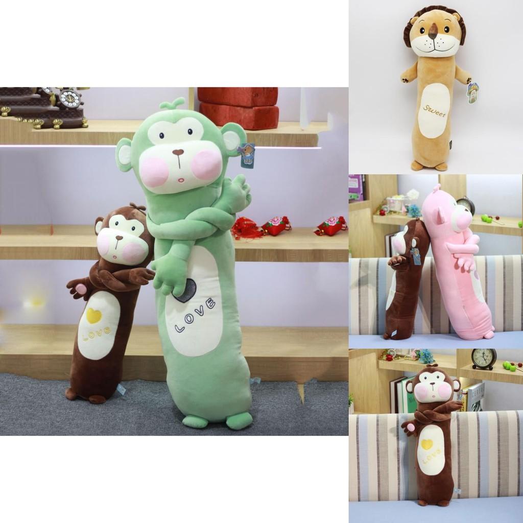 Soft Monkey Plush Pillow 55/70/90/110cm Cute Room Decor Kids Boys Girls Gifts