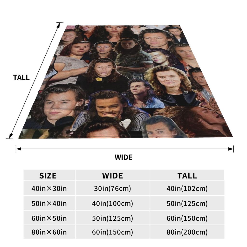 Harrystyles Blanket Soft Warm Flannel Throw Blanket Bedspread for Bed Living room Picnic Travel Home Couch