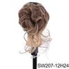 Euro-American Floral Messy Bun Wig - Long, Fluffy Clip-in Hairpiece