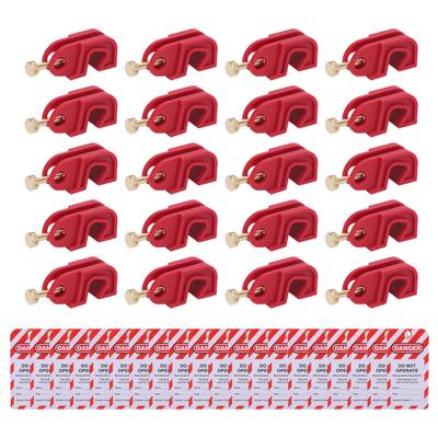 20PCS Circuit Breaker Lockout Device with Tag Electrical Breaker Lockout Device Kit for Loto Station