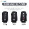 Abs Carbon Fiber Car Key Case Cover For Toyota Chr Hilux Fortuner Land Cruiser 200 Camry Corolla Crown Rav4 Highland Accessories