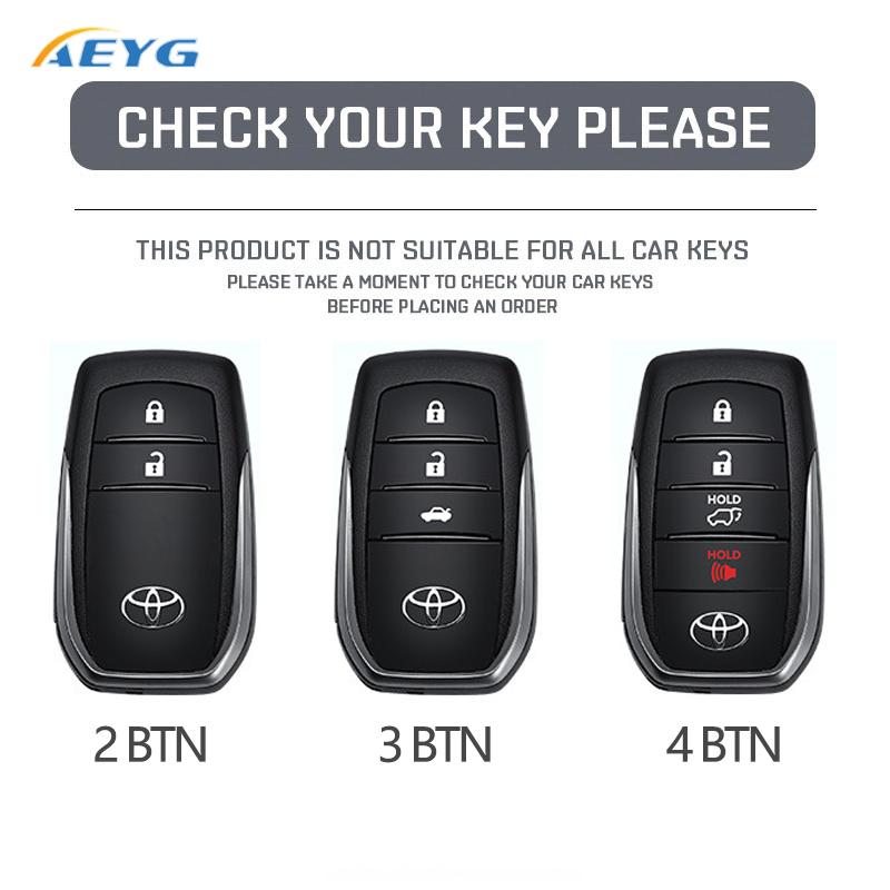 Abs Carbon Fiber Car Key Case Cover For Toyota Chr Hilux Fortuner Land Cruiser 200 Camry Corolla Crown Rav4 Highland Accessories