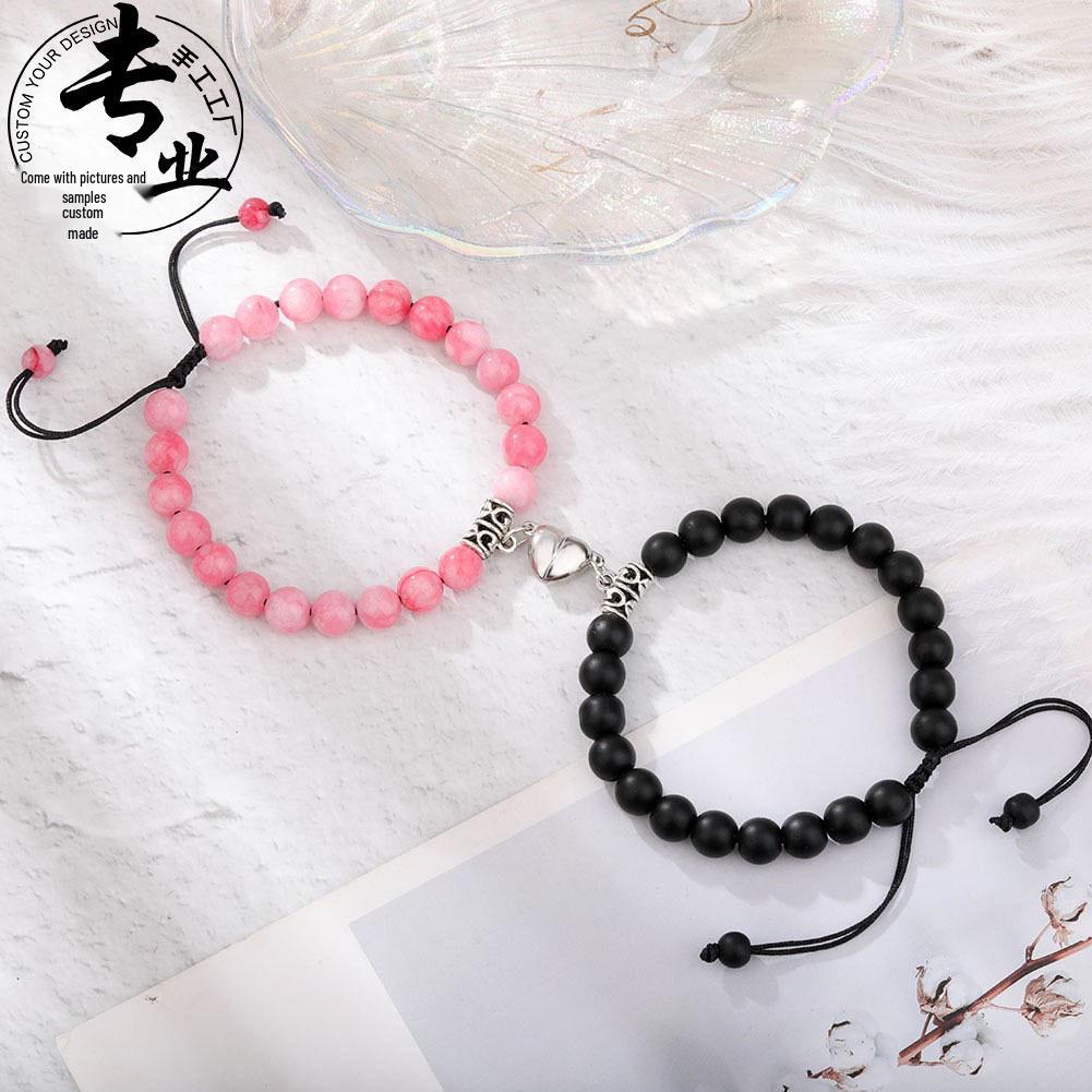 Natuurlijke Tijgeroog Steen & Legering Magnetische Koppelarmband - 2025 Bestseller