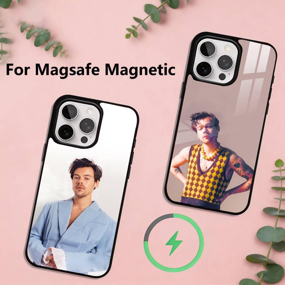 Epc Music H-HaRRy Styles Handyhülle für iPhone17,16,15,14,13,12,11 Plus,Pro Magnetisch mit Magsafe Kabelloses Laden