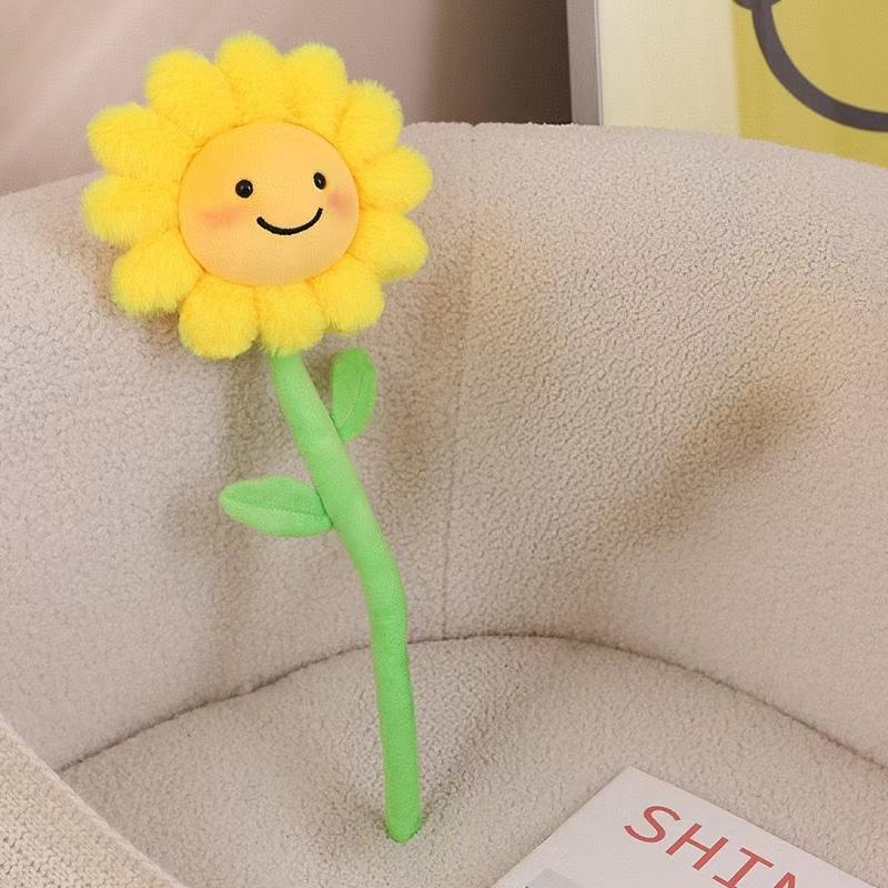 Nowy Słonecznik Trzymający Kwiat Wieczne Życie Stokrotka Dekoracja Ślubna Symulacja Bukietu Pluszowe Zabawki Prezent Urodzinowy Świąteczny dla Dziewczynek