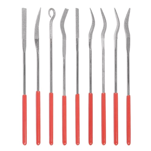 

Samcos Diamond File Set, 10-Piece Stainless Steel Polishing File Set for Metal, Wood, and Ironwork, DIY Models, Hobbies, and Polishing Tools, 3*140mm