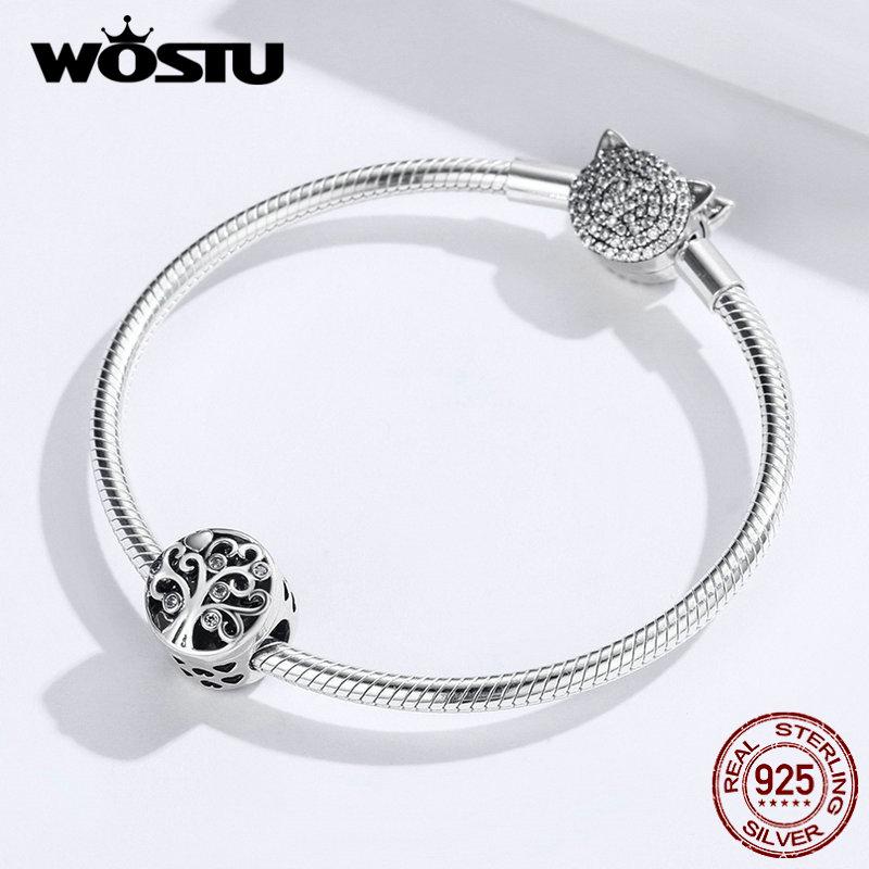 WOSTU 925 Silver Macaron Candy Box Dangle Charm fit Beads Bracelet Necklace For Women DIY Jewelry FIC663
