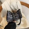 PU Women Crossbody Bag Leopard Print Bag Fashion One-shoulder Underarm Bag Niche Design Messenger Bag