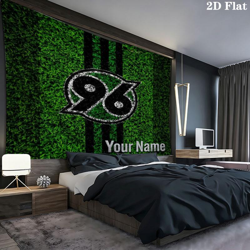 Hannover 96 Custom Name Wall Tapestry Aesthetic Wall Hanging Printed Fabric Blanket Decorative Tapestries for Bedroom Living Room Home Decor